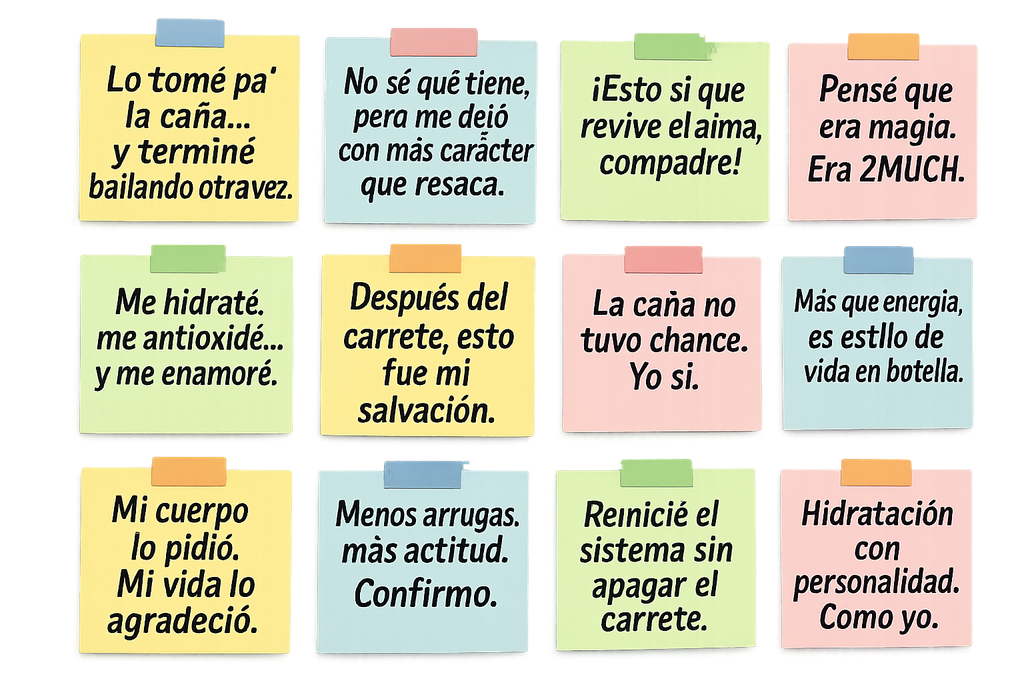 30 UNIDADES DE : 2Much Energy- Mata Cañas - Antioxidante - Hidratante ENVÍO GRATIS